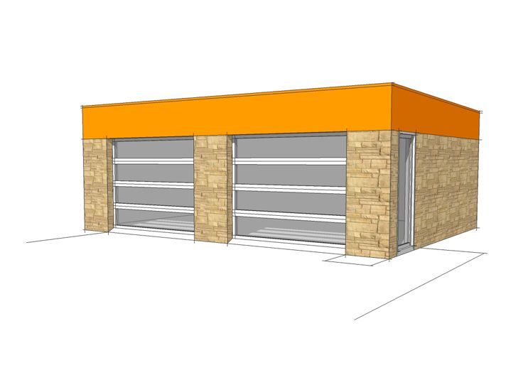 Flat Roof Garage Plans