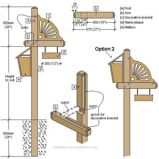 Wooden Mailbox Post Plans