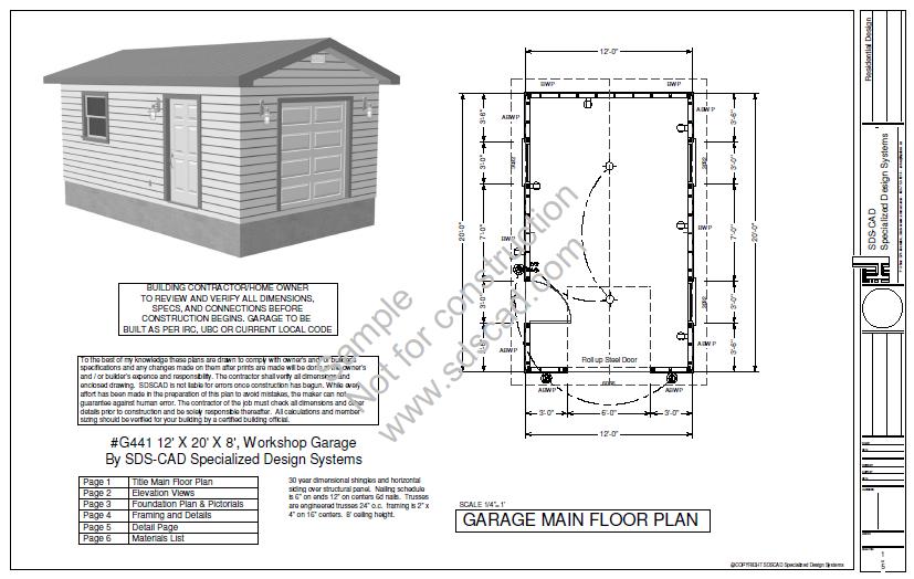 20 X 20 Free Shed Plans
