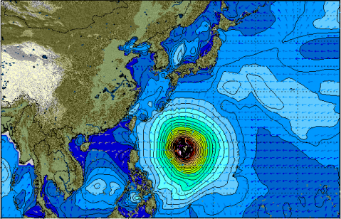 台風16号　波情報