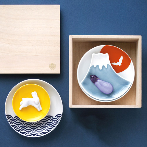 かわいい縁起物豆皿「馬場商店-日本のいわれ 箸置き小皿セット」