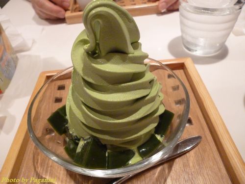 green-tea soft-serve ice cream