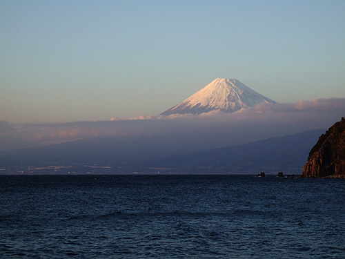 夕方富士山