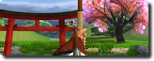 提灯を弓矢で射るゲーム　Bow Master Japan