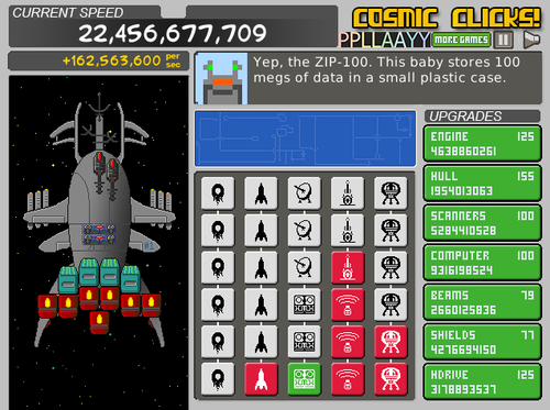 宇宙船のクリッカーゲーム　Cosmic Clicks
