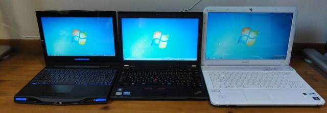 「Alienware M11x」 vs 「ThinkPad X230」 vs 「VAIO E」
