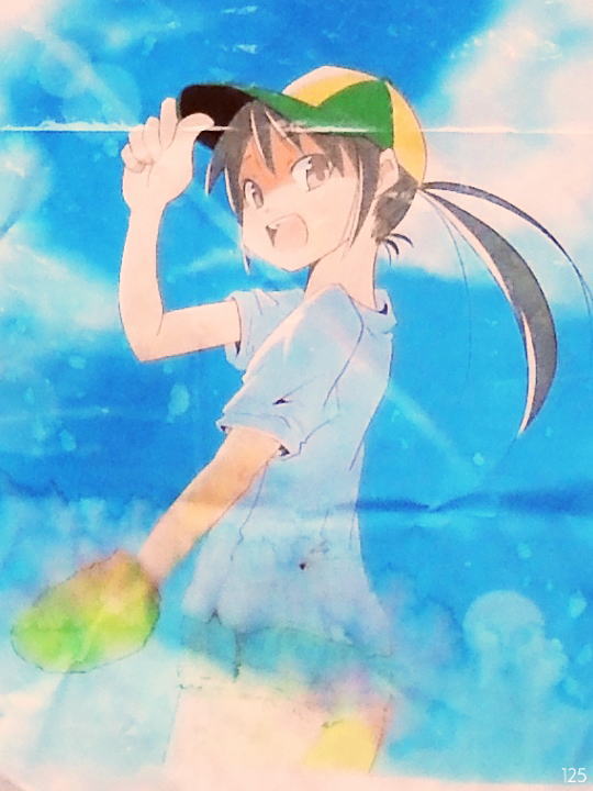マウンドから微笑みかける野球少女の夏 イラスト 大阪府吹田市 看板少女のさがしかた 看板少女これくしょん 看これ