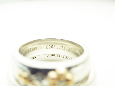 結婚指輪　内側　暗号