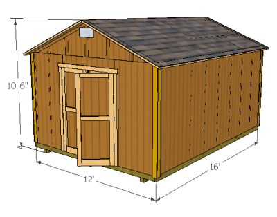 12x16 storage shed plans how to build diy by
