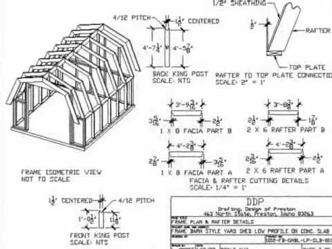 Gambrel Roof Shed Plans How to Build DIY by 