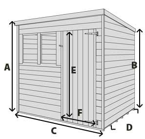 Pent shed drawings